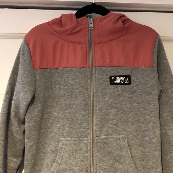 Joyce Concept Gray LOVE Zip Front Hooded Jacket M - Picture 4 of 8